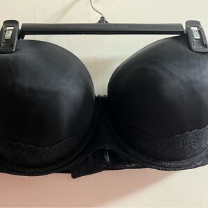 Woman’s Torrid Size 44DD Push Up Black Strapless Bra